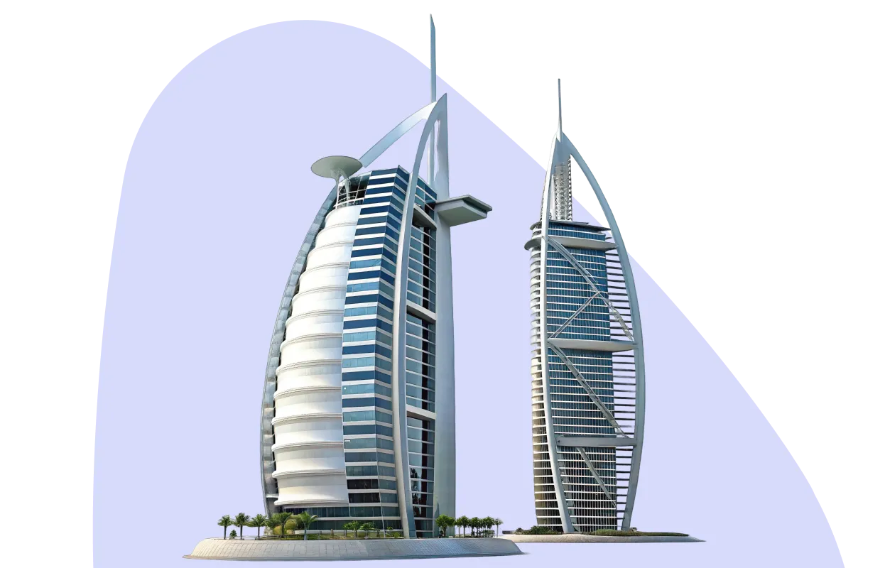 a couple of tall buildings