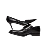 a pair of black shoes