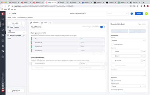 Building a relational data-model for custom CRM