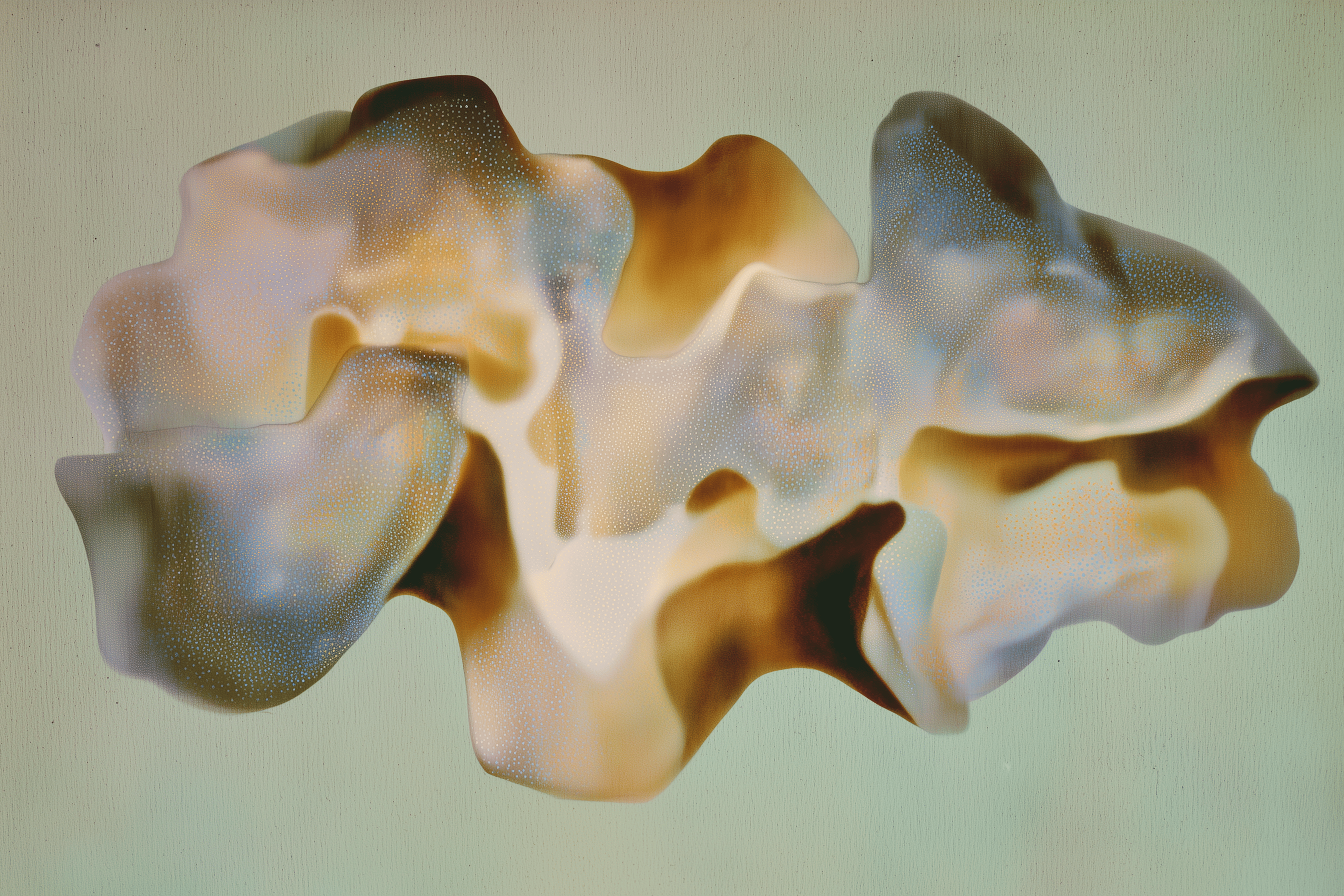 A warm, earthy-toned moodboard for a Santa Barbara hotel concept, featuring natural textures and coastal elements. The collage includes striped woven blankets, abstract floral art, seashells, a modern lounge chair, chocolate packaging labeled “Post Ranch Inn,” minimal line art, a weathered house with a large wave mural, and soft desert-inspired photography. The palette includes sand, clay, rust, black, and off-white, evoking organic sophistication and a sense of relaxed coastal luxury.