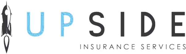 Upside Down Insurance Services logo with stylized letters and an abstract keyhole symbol on the left.