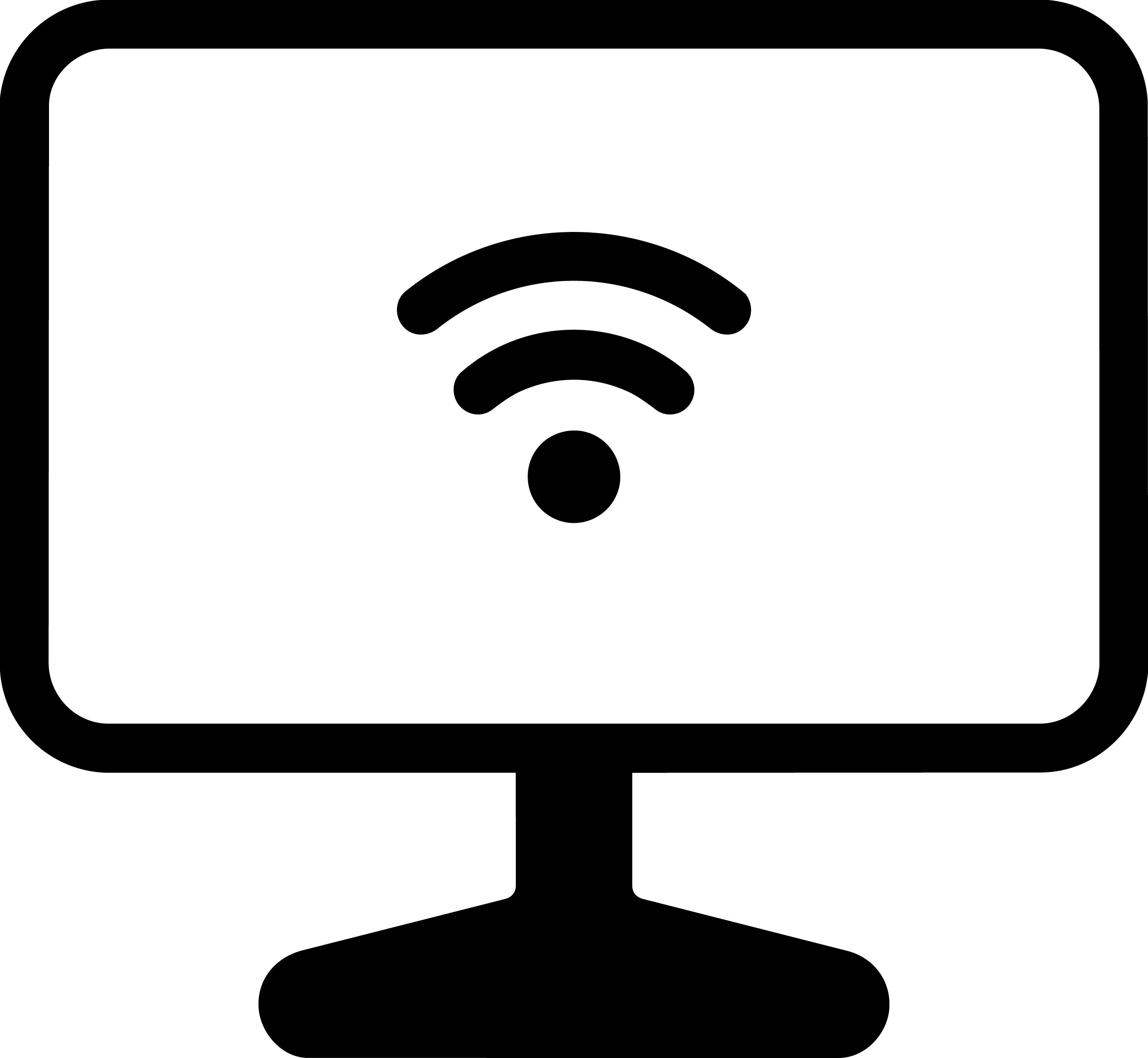 Illustration of a shield with a Wi-Fi signal symbol, representing secure Wi-Fi connectivity.