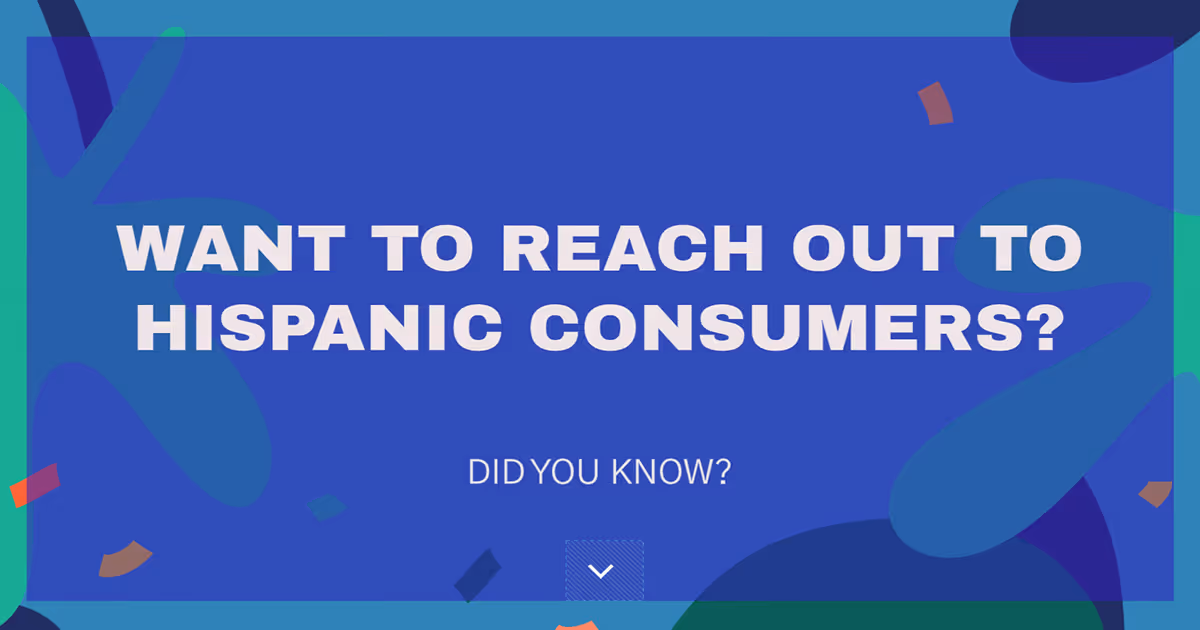 Graphic with text that asking if brands know how to reach hispanic customers