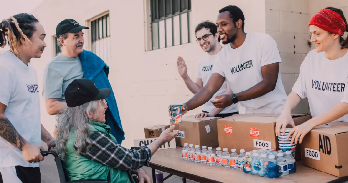 Illustration of Giving Back to the Community with Your Marketing Team