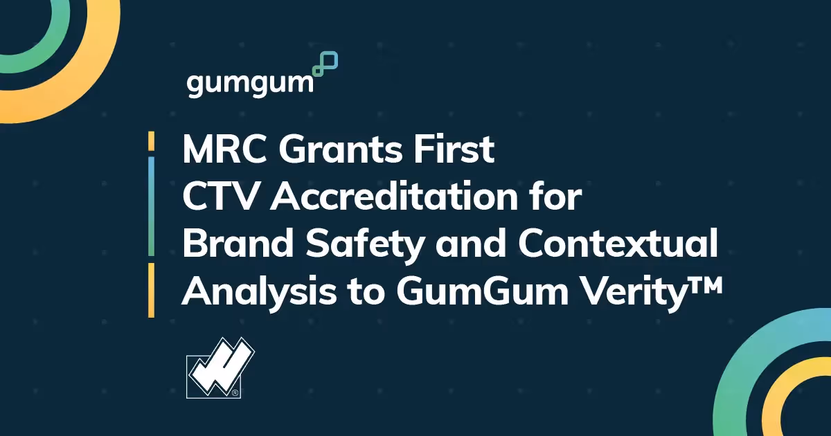 graphic announcing gumgum's MRC accreditation