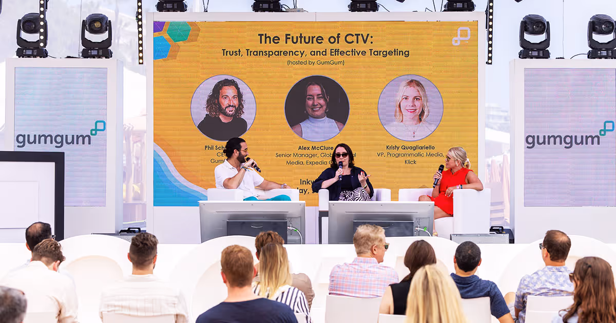 Illustration of Phil Moderating a Panel at Cannes Festival