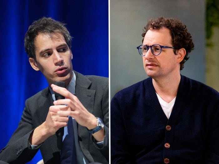 Mistral AI CEO Arthur Mensch and Anthropic CEO Dario Amodei