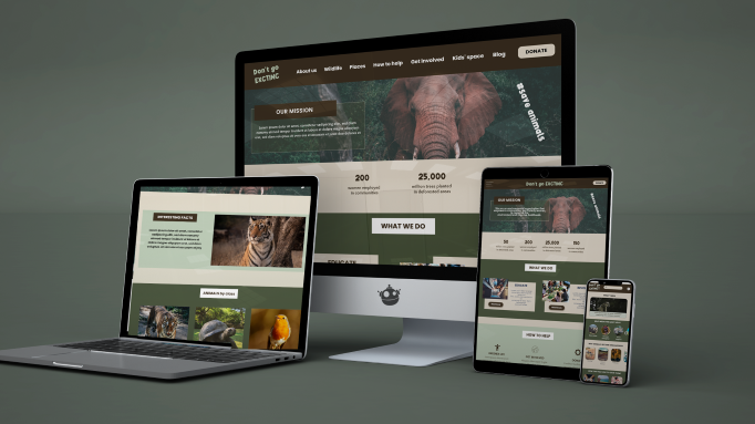 Laptop, large screen, tablet and phone responsive mockups