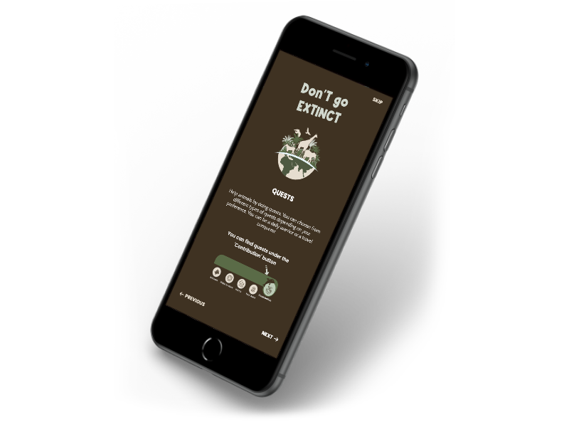 Saving endangered species phone mockup