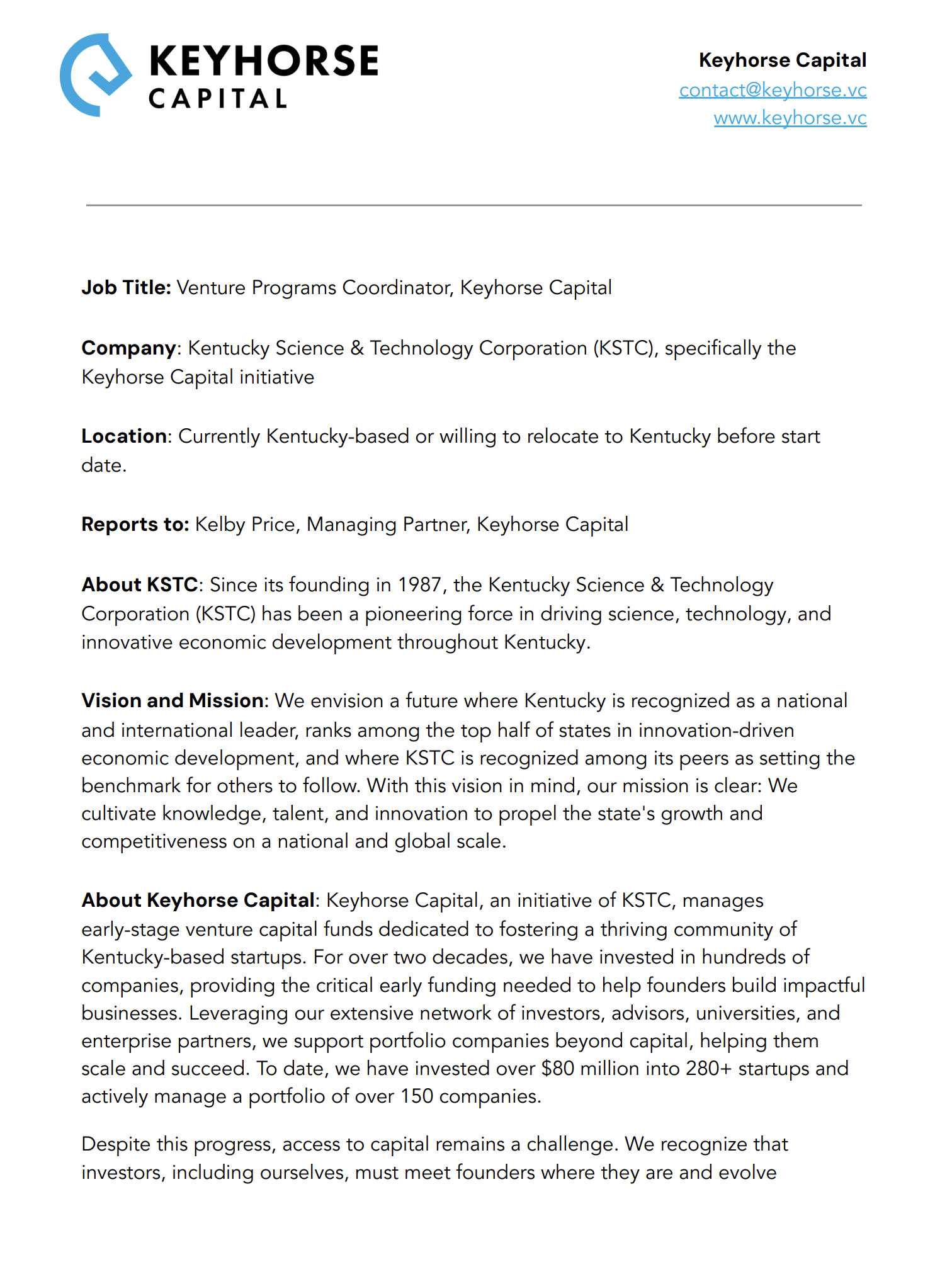 preview image of venture programs coordinator job description