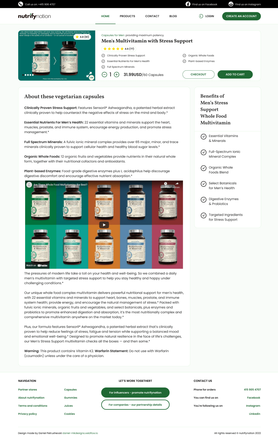 A screenshot of web page