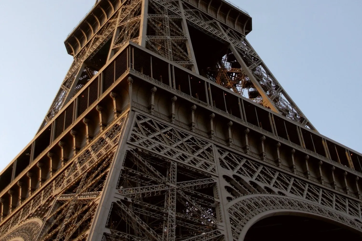 The Eiffel Tower seen from below