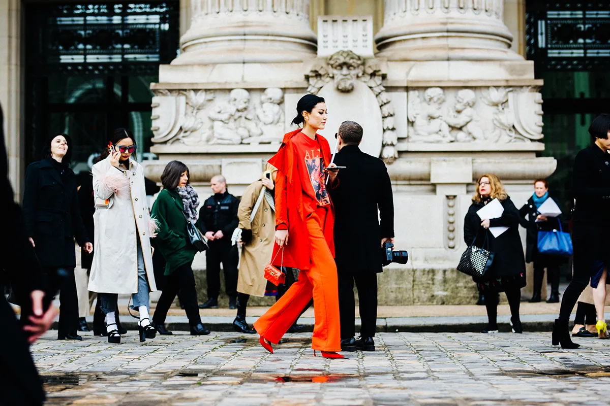 Paris Fashion Week, arrivals outside a show