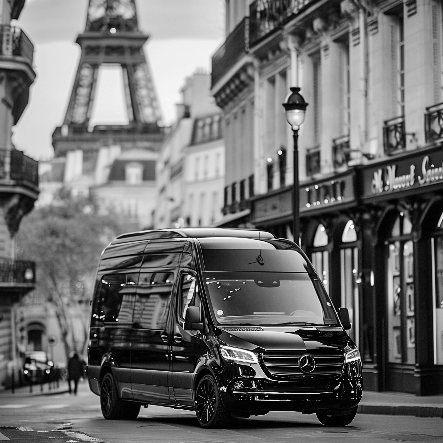 Mercedes-Benz Sprinter, the Luxury Minibus of DBS EXPERIENCE, in Paris