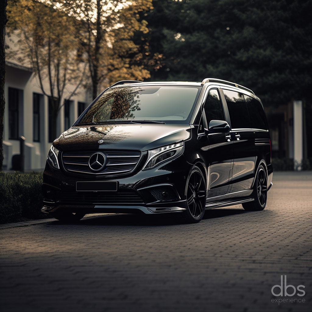 A Mercedes V-Class of the DBS EXPERIENCE fleet