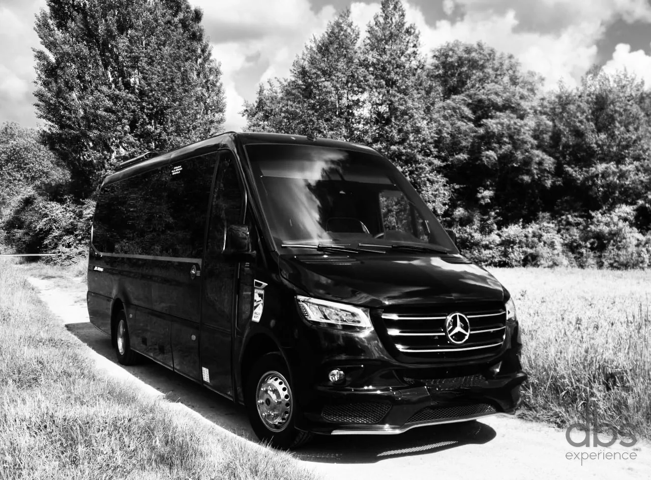 Seats of a DBS EXPERIENCE luxury Sprinter minibus