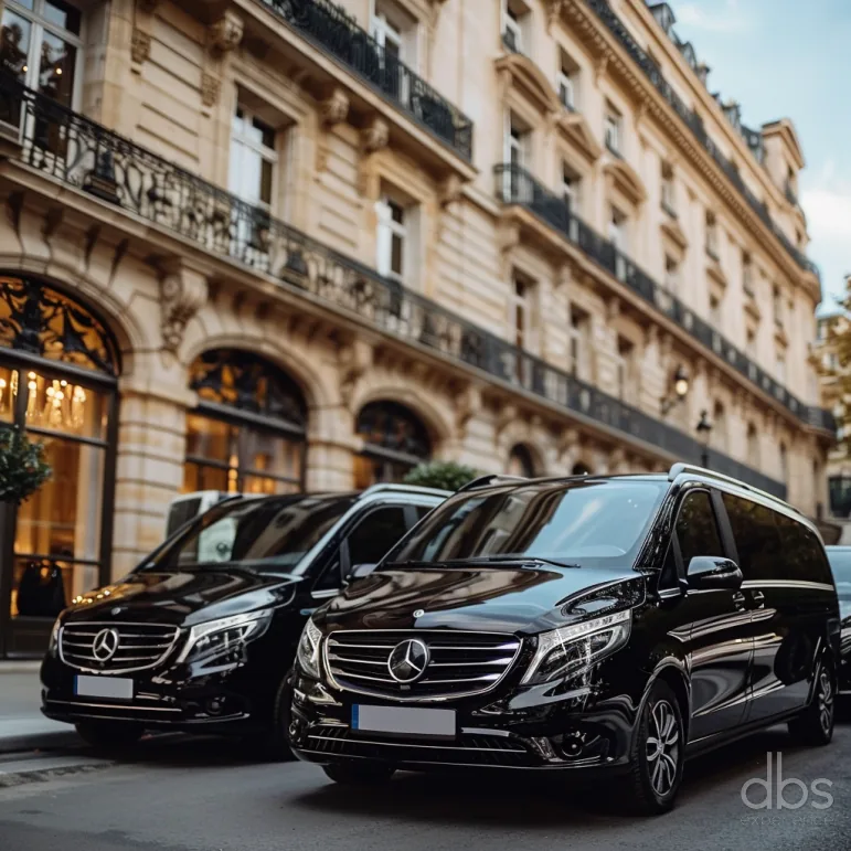 Mercedes V-Class chauffeur service in Paris, DBS EXPERIENCE