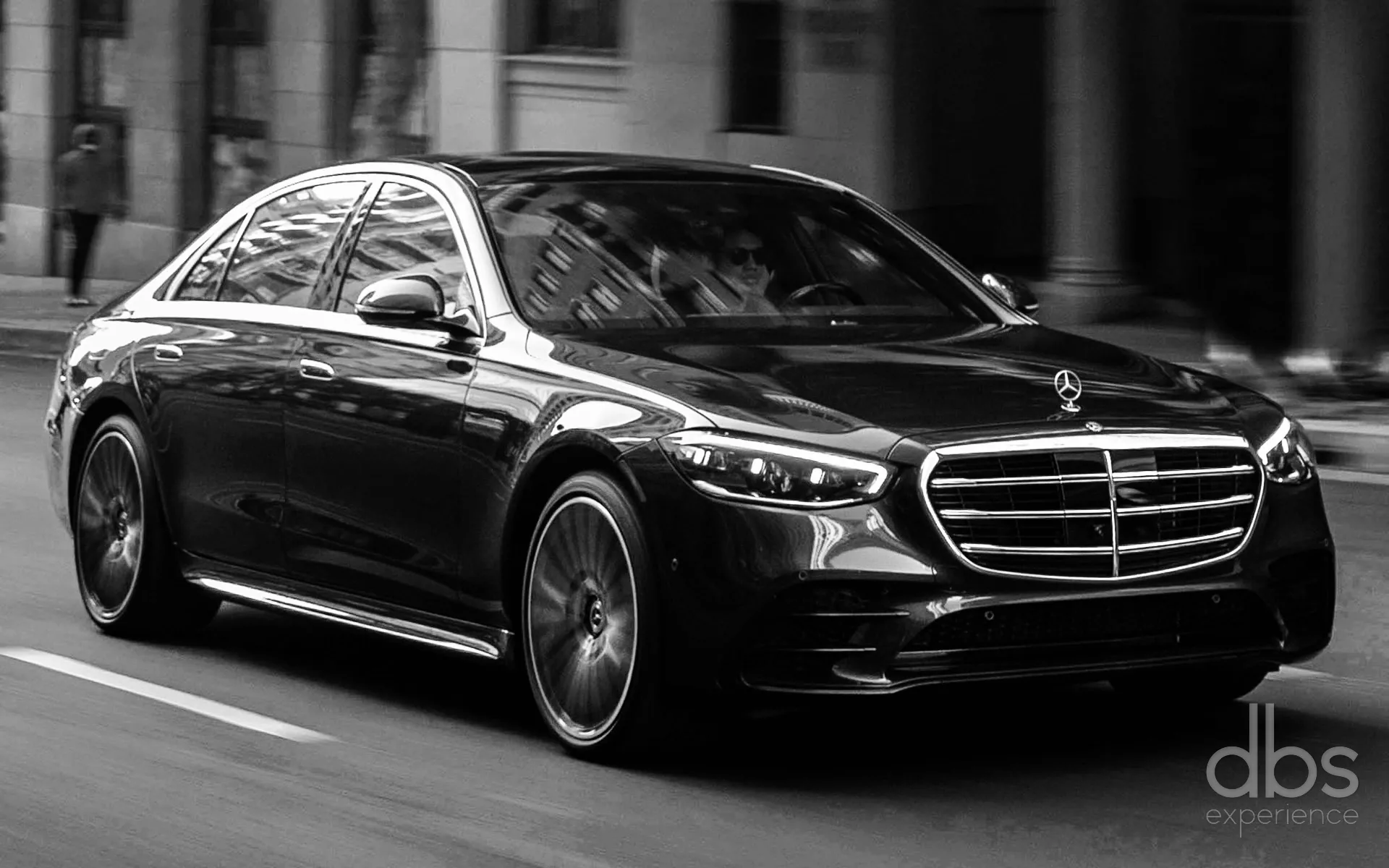 Paris black car service with a chauffeur-driven Mercedes S-Class