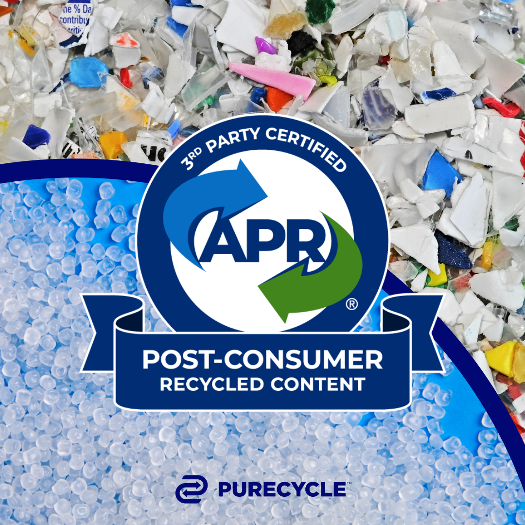 PureCycle Receives Association of Plastic Recyclers' PCR Certification