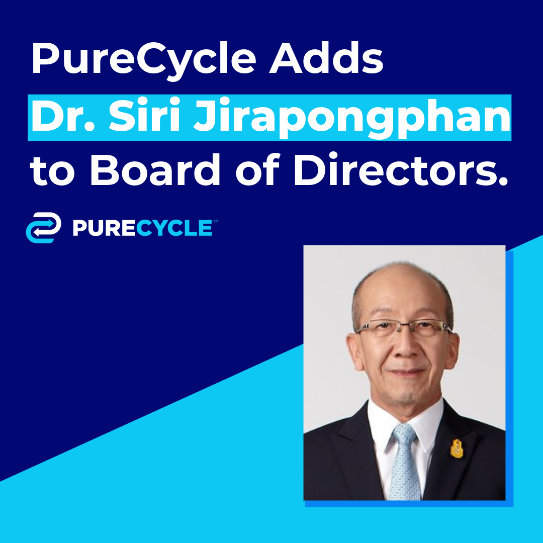 PureCycle Announces Appoint of a New Member to the Board of Directors