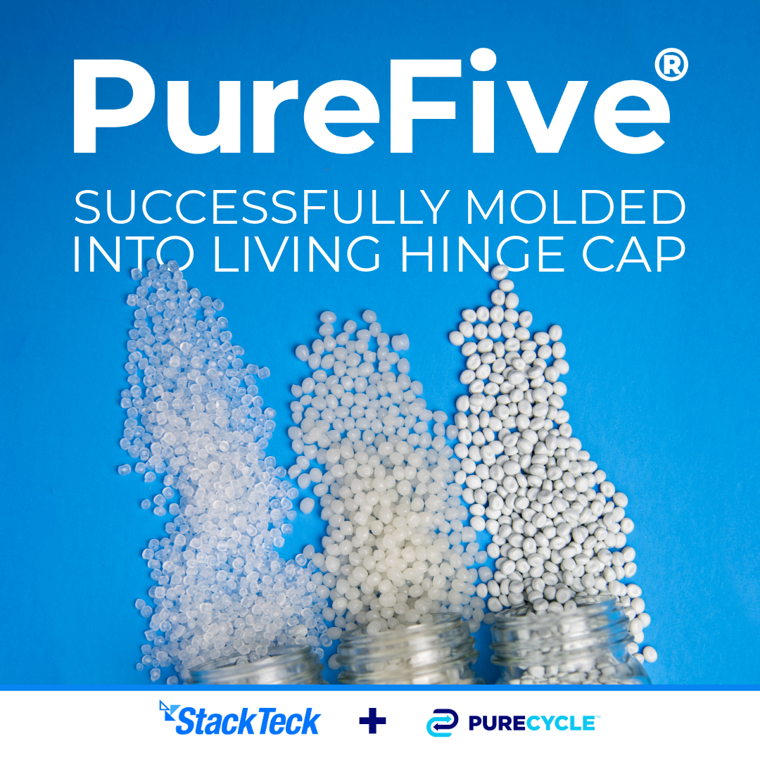 PureCycle and StackTeck Successfully Produce Living Hinge Cap Using PureFive® Recycled Polypropylene