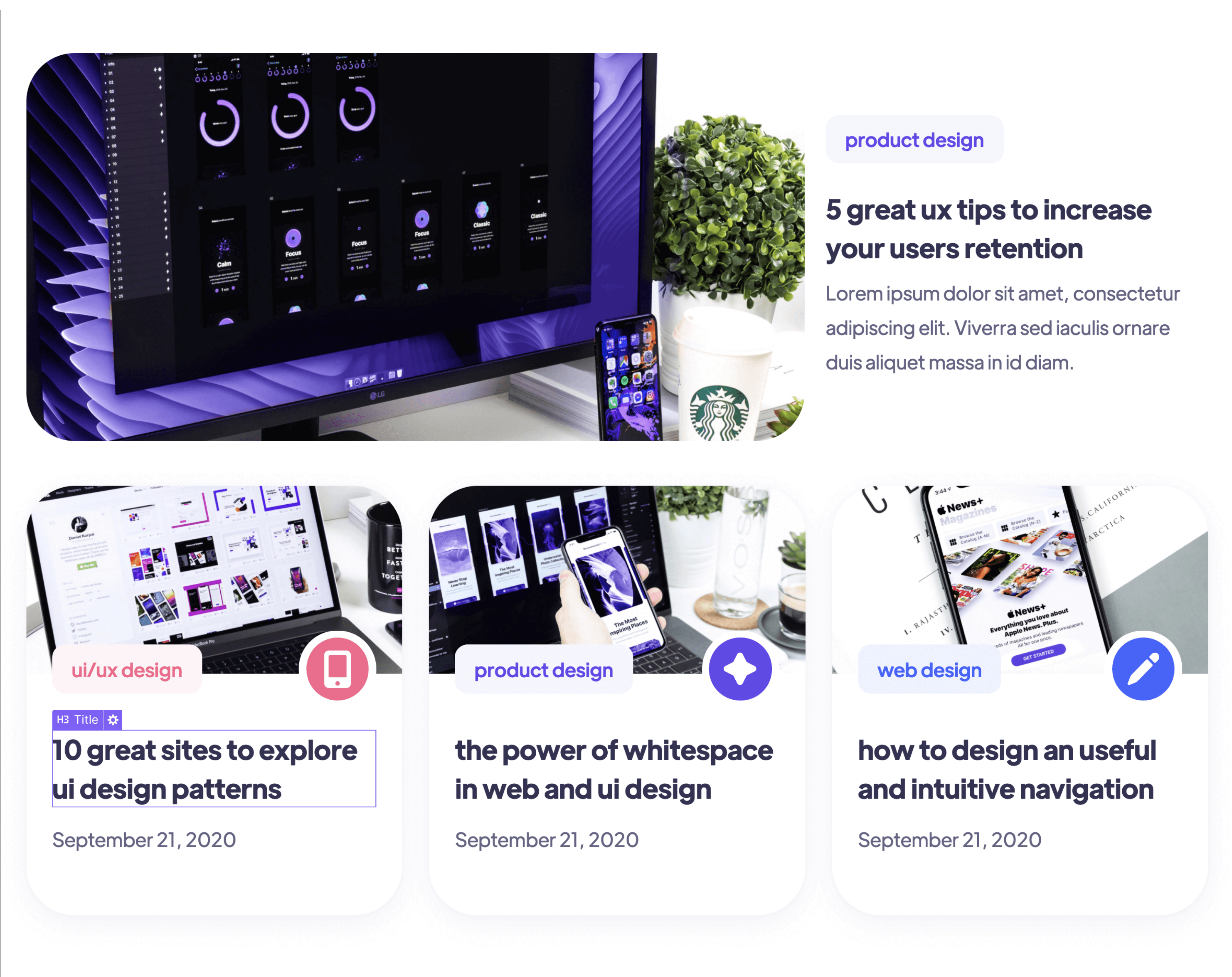 CMS Content - Designer Webflow Template