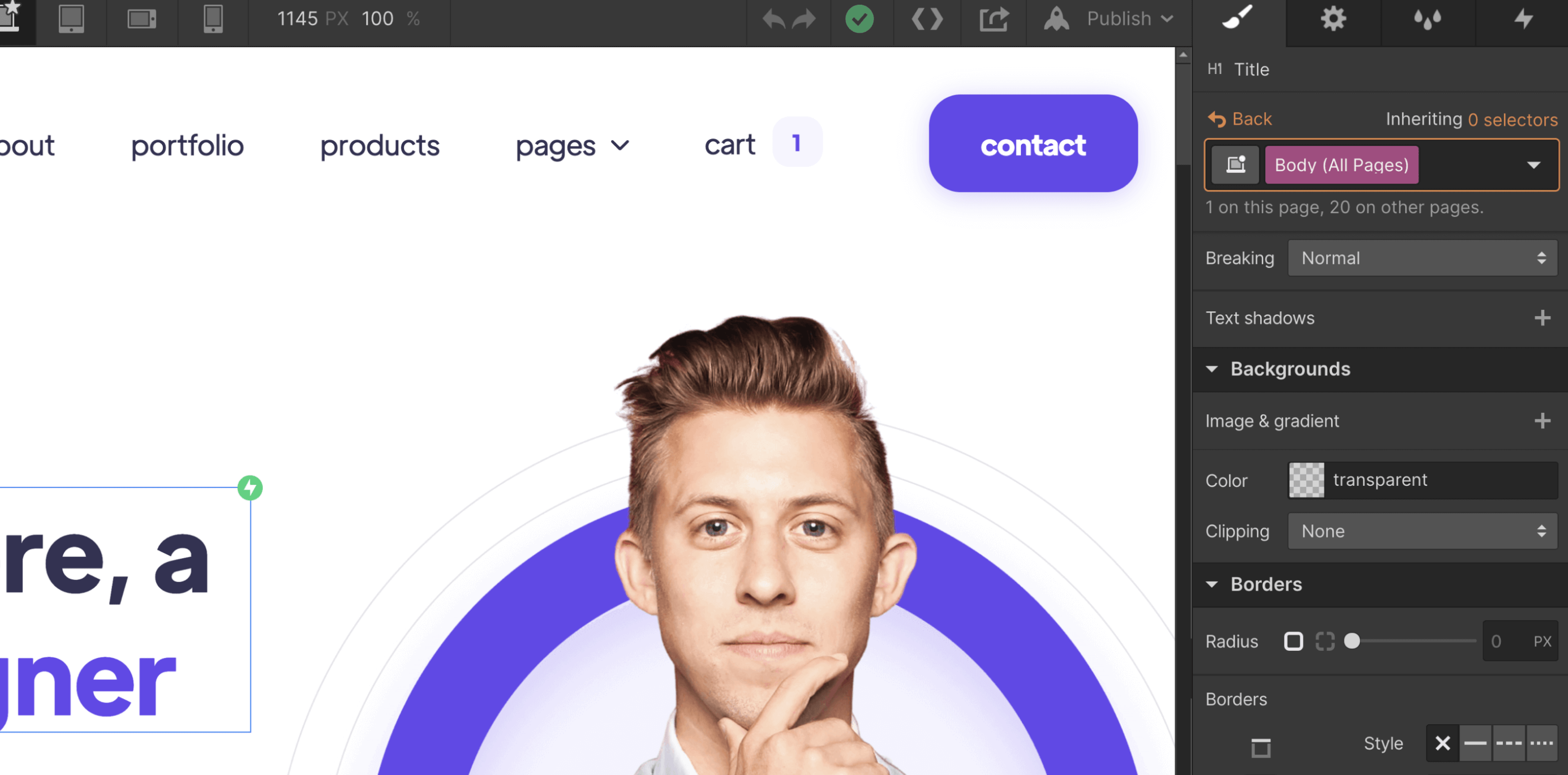 Typography - Designer Webflow Template