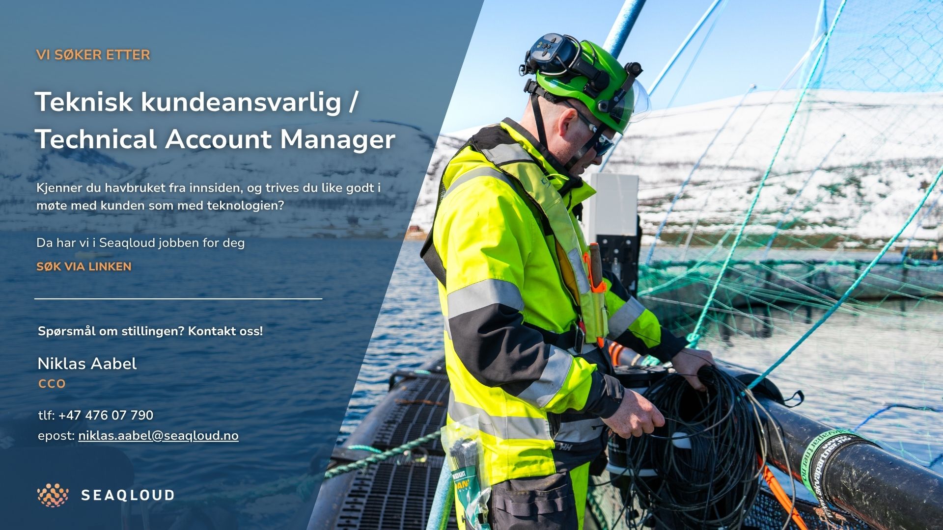 Vi søker Teknisk kundeansvarlig