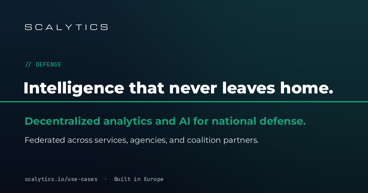 Decentralized Analytics and AI for Defense and National Security