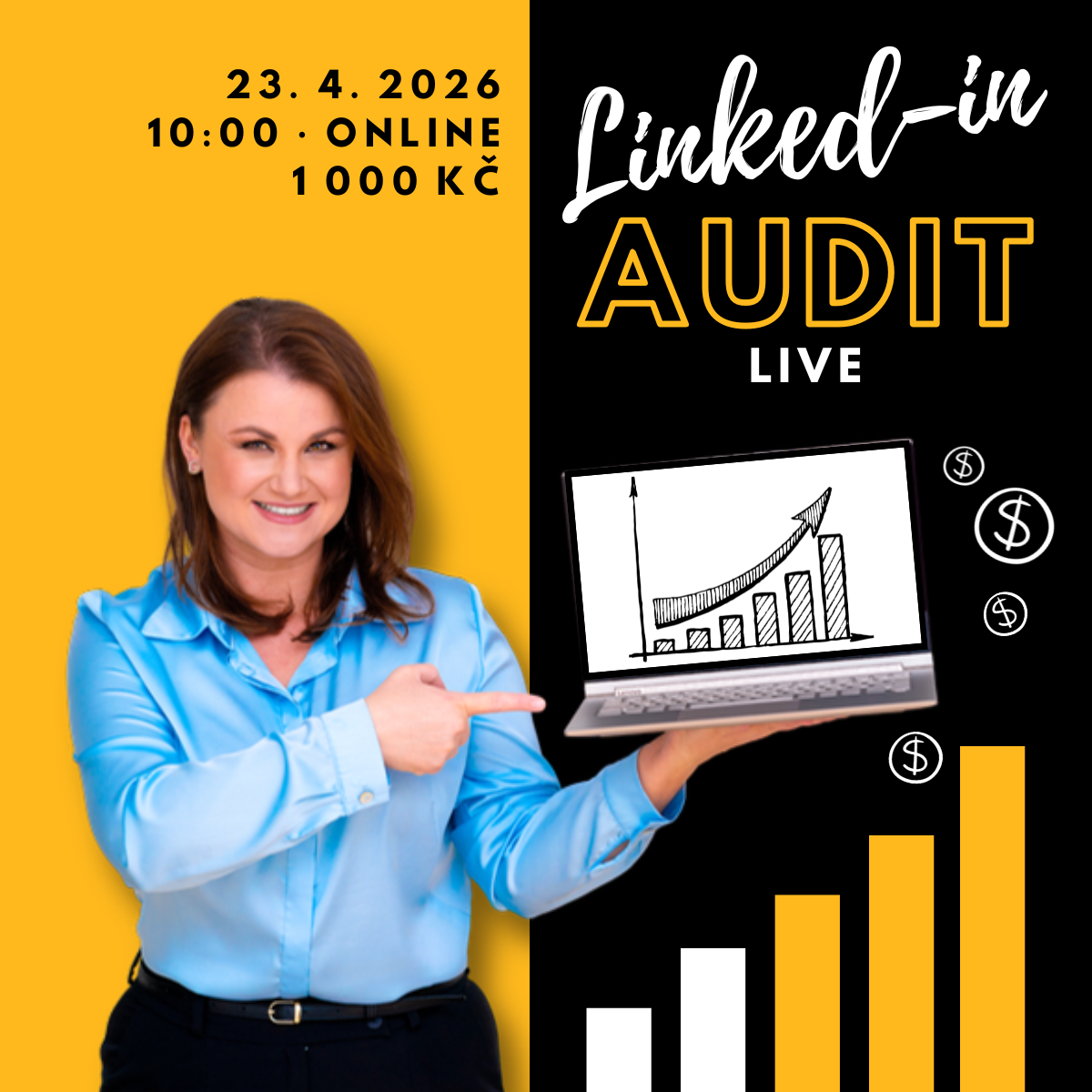 LinkedIn audit LIVE s Michaelou Šimánovou — 23. 4. 2026