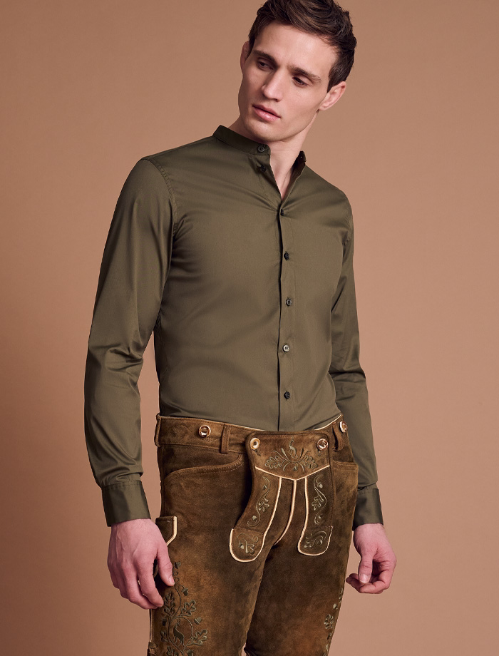 Hemd Ivan N° M25721-55 <br> Ziegen Lederhose Ludwig N° LH014