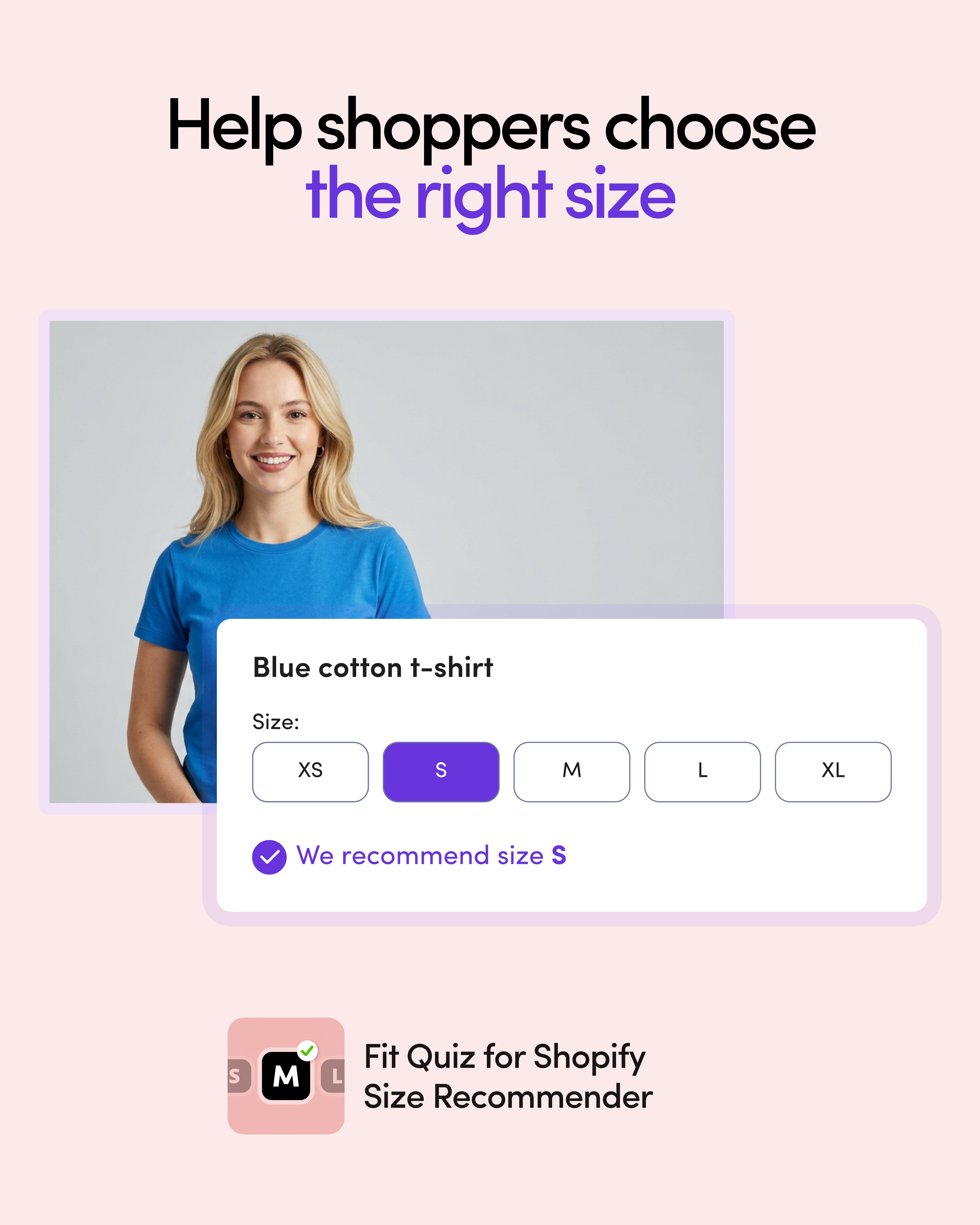 Easysize Fit Quiz on desktop and mobile