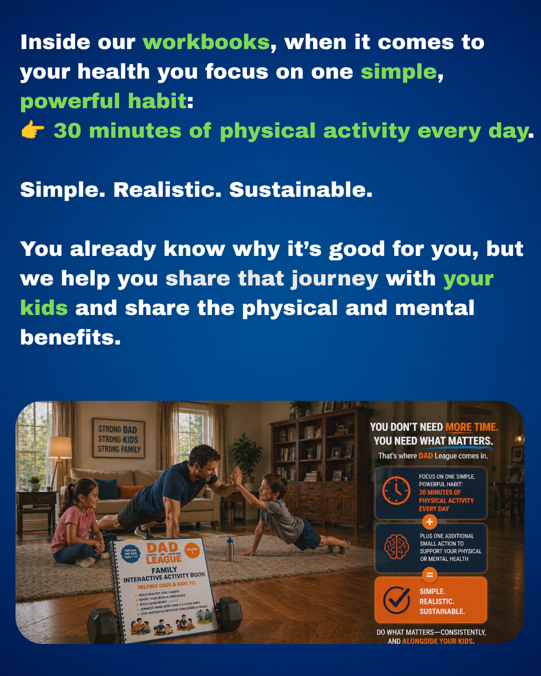 Text encouraging becoming a devoted, disciplined dad whose effort finally counts and to learn how to get started.