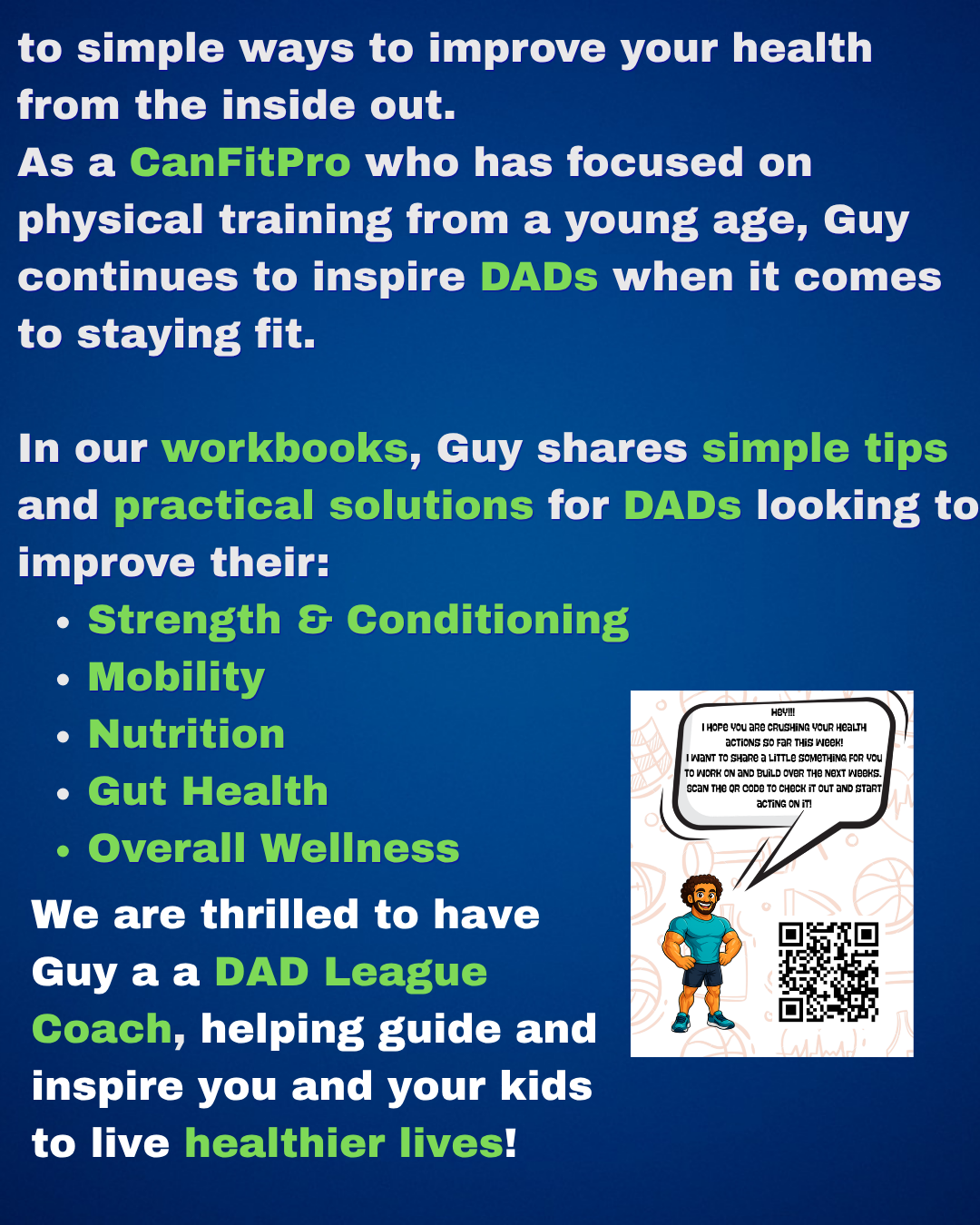 Text about men facing low testosterone, stress, and fatigue while wanting to be active and strong with kids.
