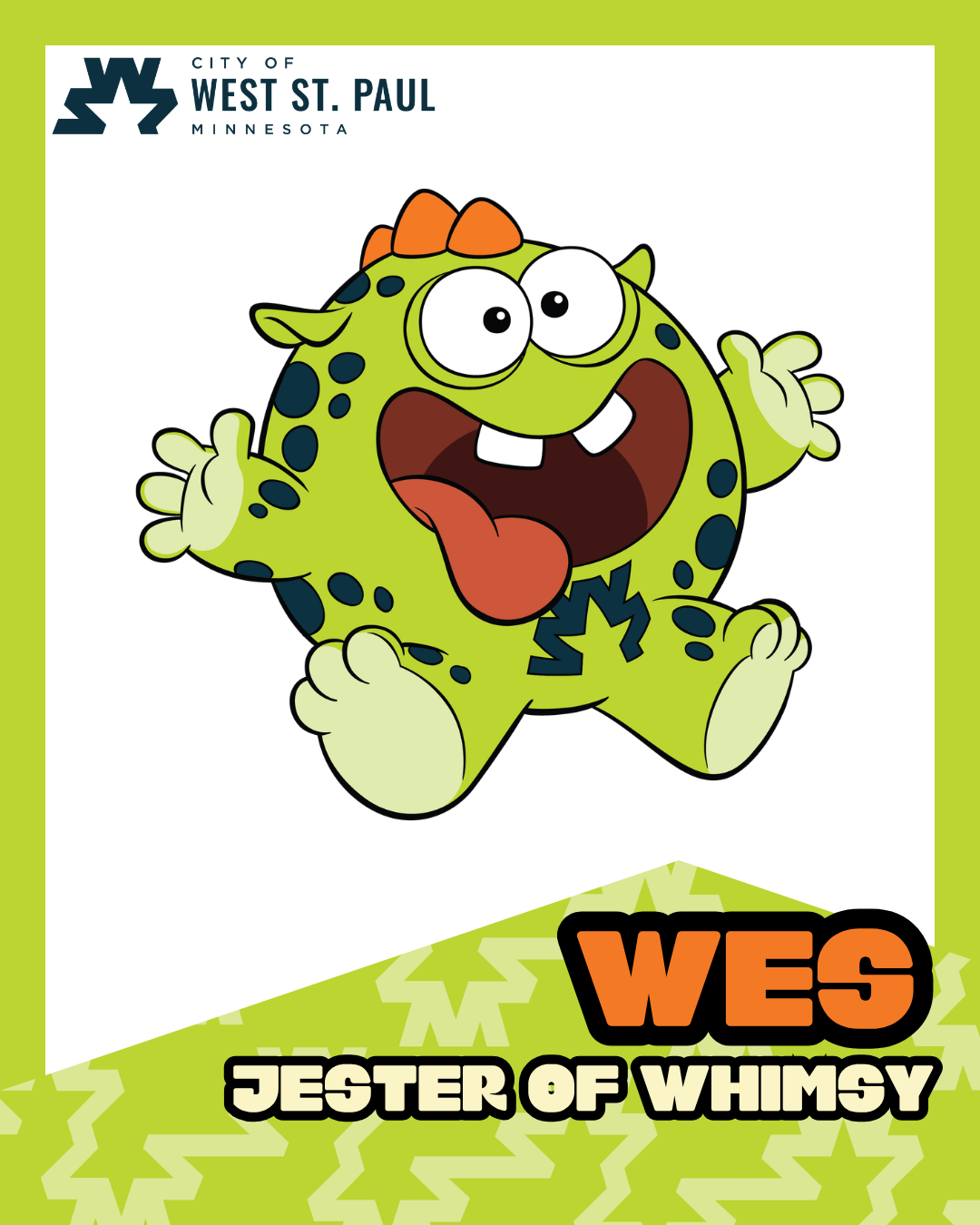 Image shows character with text that reads 'Wes - Jester of Whimsy'