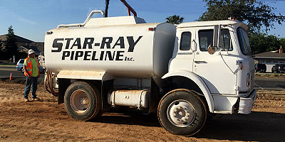 Classic water truck. 
