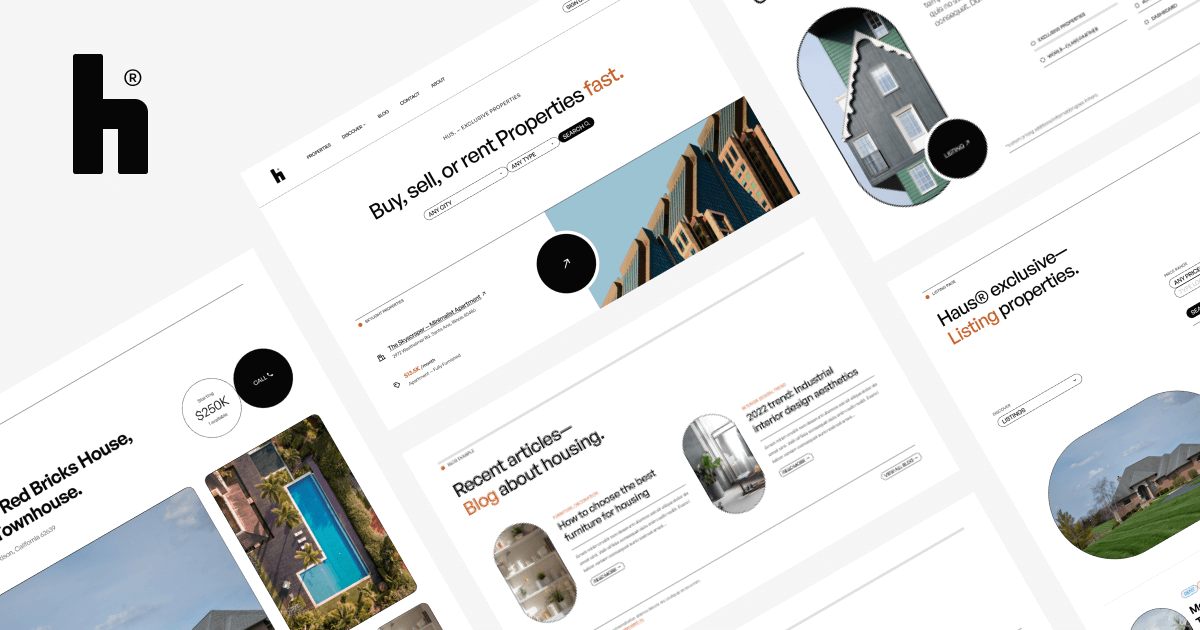 Webflow Header Component - Haus UI Collection
