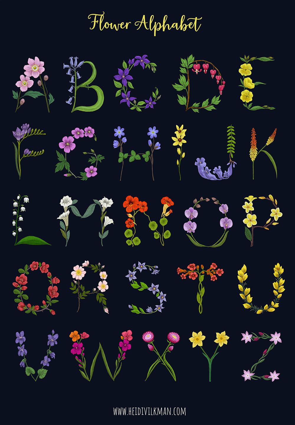 Flower Alphabet Collection