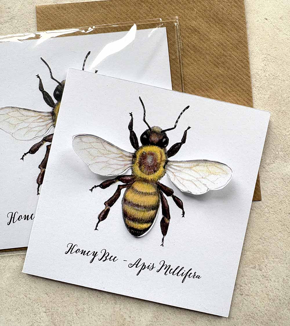 Bee 3d Notecard