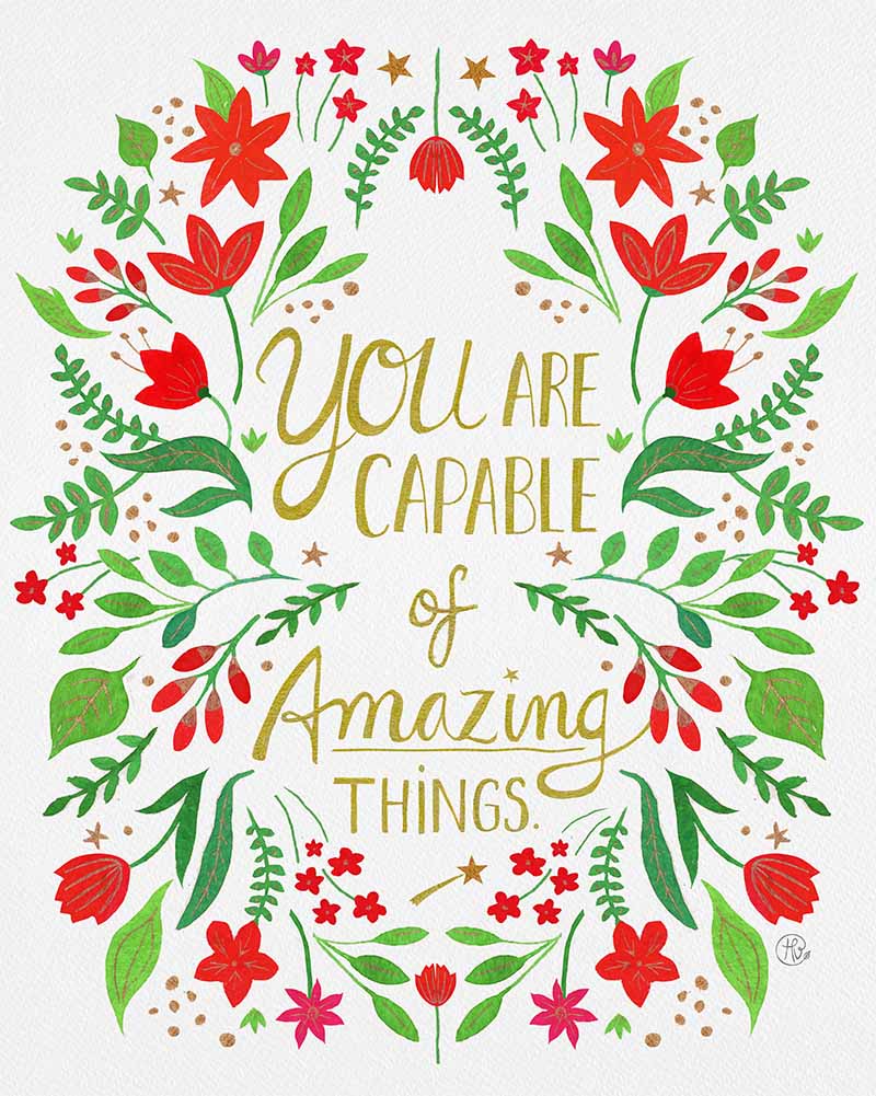 empowering print you are capable of amazing things