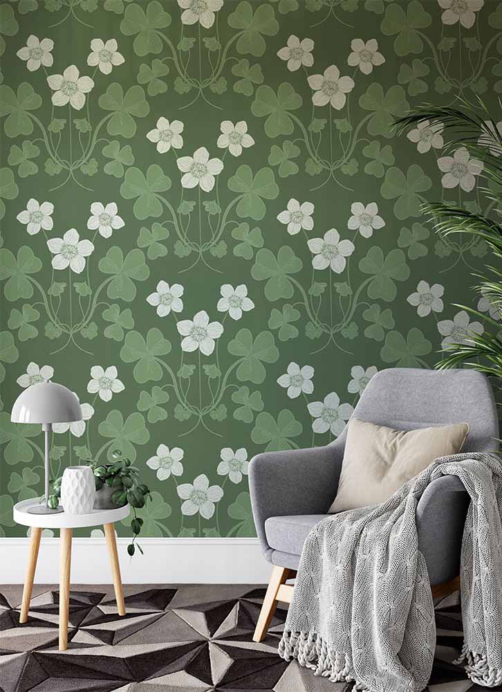 Forest Floor art nouveau wallpaper by Heidi Vilkman