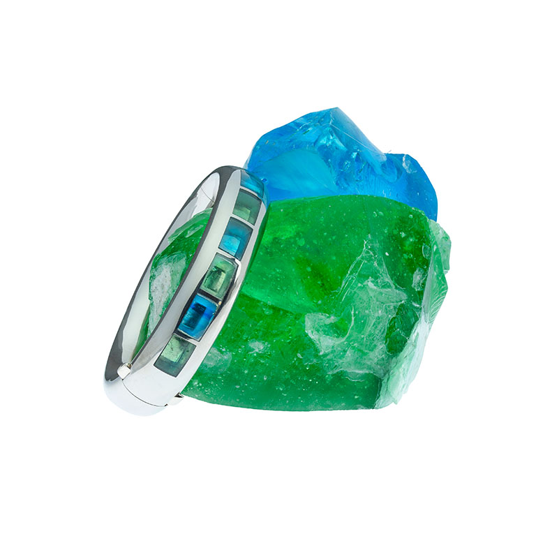Vtro di Murano Verde & Blu x 18K Whitegld