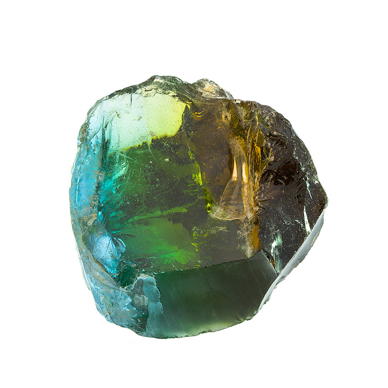 Vetro di Muran Verde Leggero x 18K Yellowgld