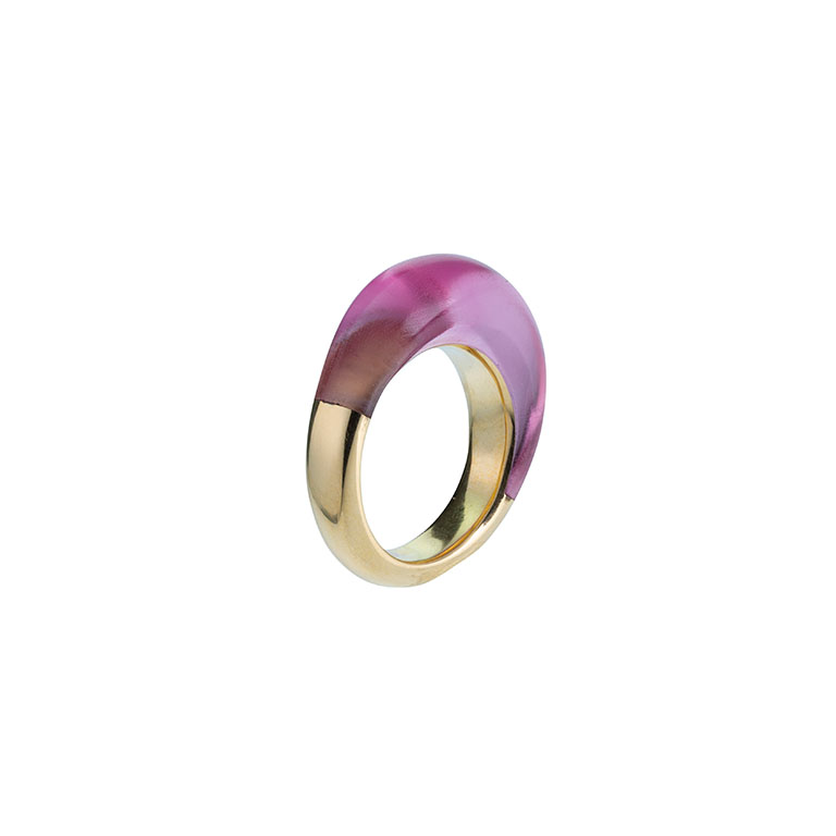 Vetro di Murano Viola x 18K Yellowgold