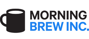 Morning Brew Inc. logo with a coffee mug icon to the left of the text.