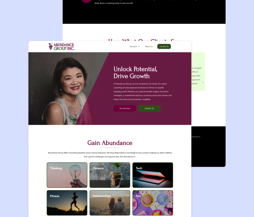 A mockup of a project