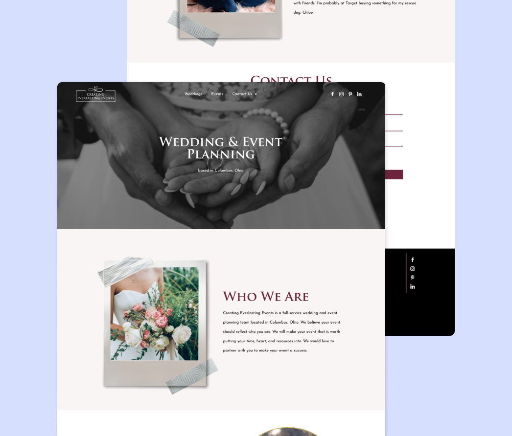 A mockup of a project