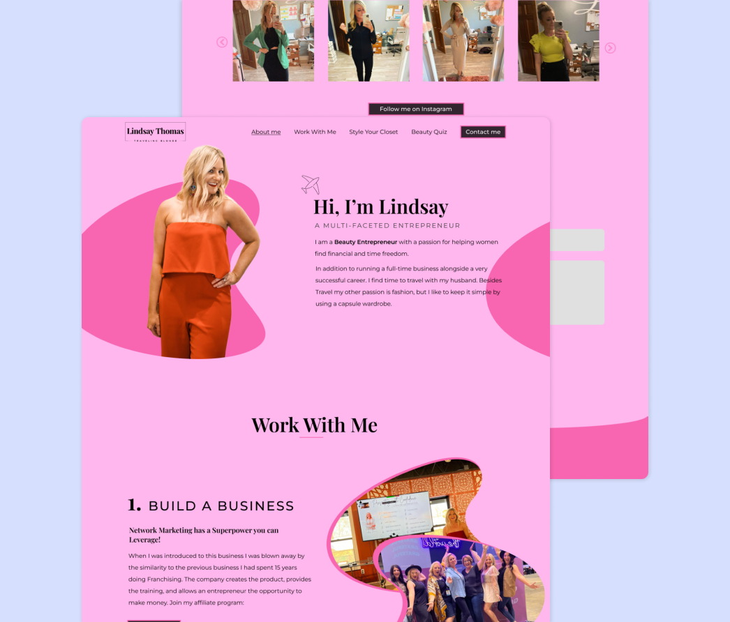 A mockup of a project