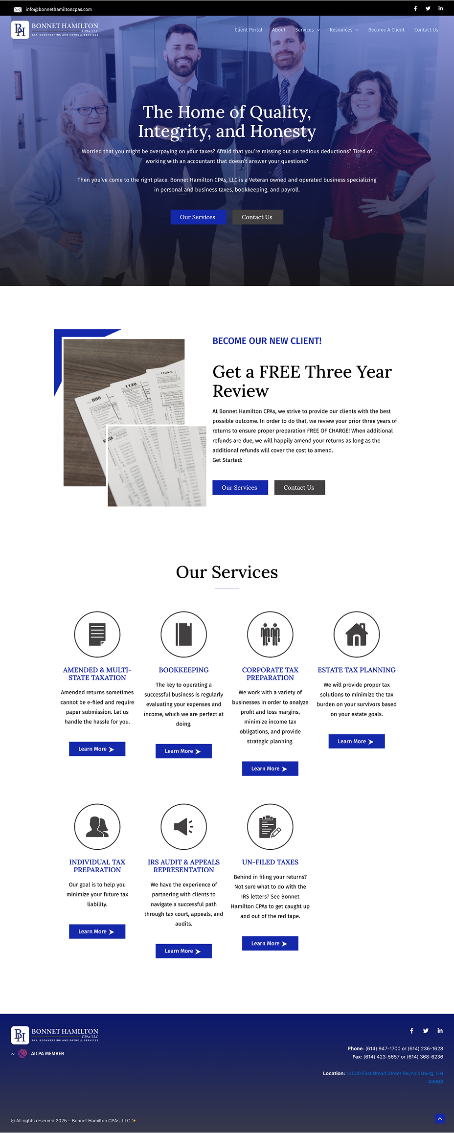 A screenshot of web page