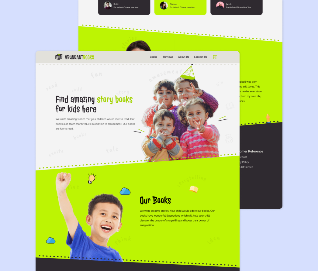 A mockup of a project